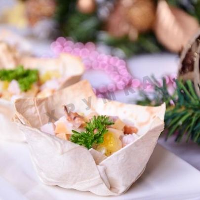 Праздничные тарталетки из лаваша