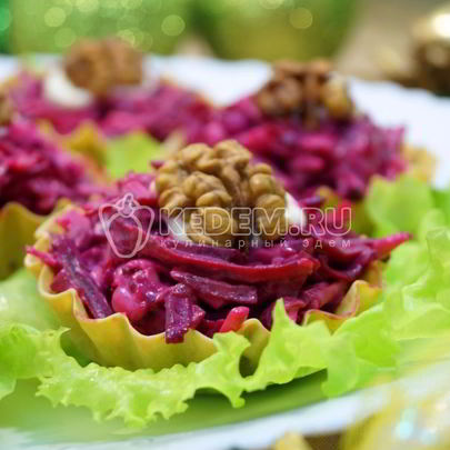 Свекла с сыром в тарталетках