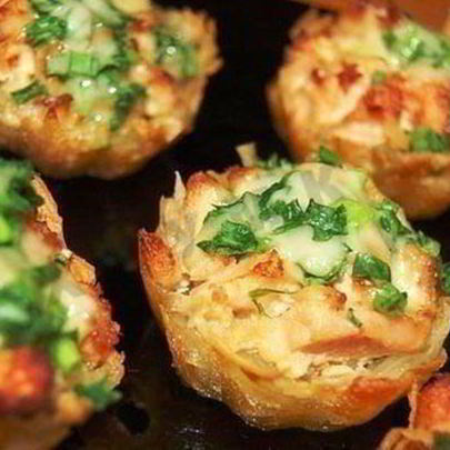 Тарталетки из картофеля с куриным филе