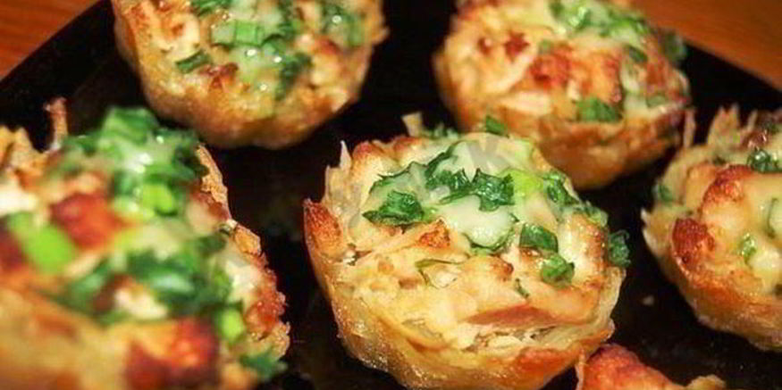 Рецепт тарталеток из картофеля с куриным филе