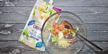 тарталетки из отрубей с салатом из семги