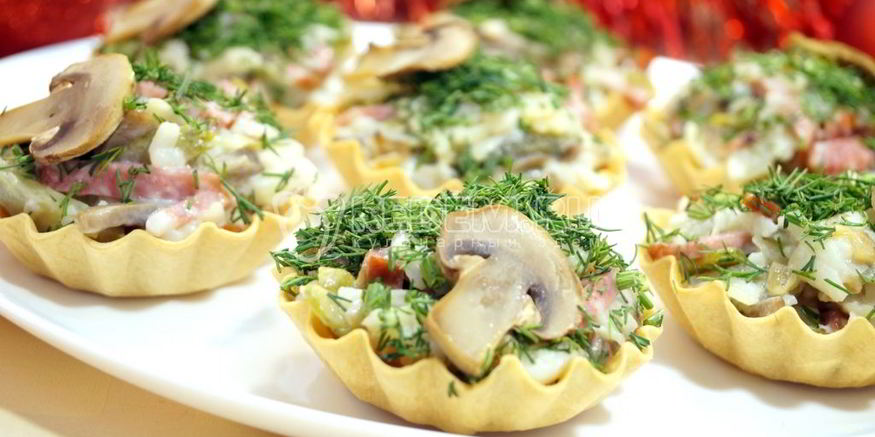 Рецепт тарталеток с грибами праздничные