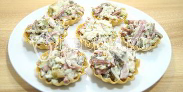 тарталетки с грибами праздничные