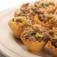 Рецепт Тарталеток с грибами, сыром и овощами