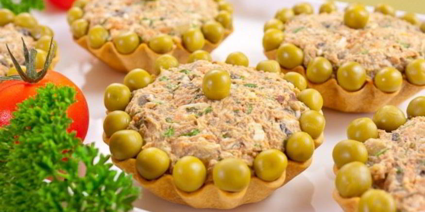 Рецепт тарталеток с салатом из куриной печени