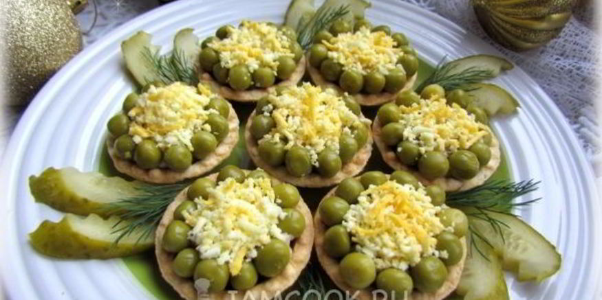 Рецепт тарталеток с салатом из печени трески