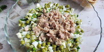 тарталетки с салатом из печени трески