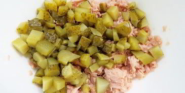 тарталетки с салатом из тунца