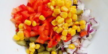 тарталетки с салатом из тунца