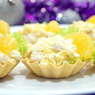 Рецепт Тарталеток с салатом Мандариновый рай