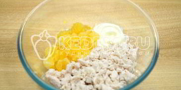 тарталетки с салатом мандариновый рай