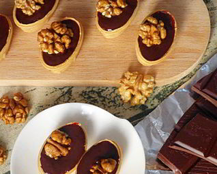 Тарталетки с шоколадной начинкой