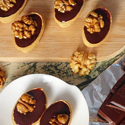 Тарталетки с шоколадной начинкой
