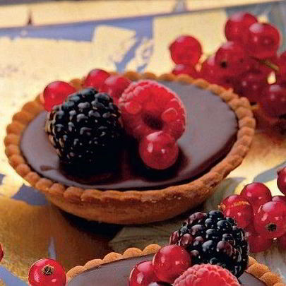 Тарталетки с шоколадным ганашем