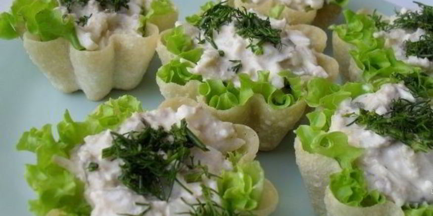 Рецепт тарталеток с тунцом и сыром