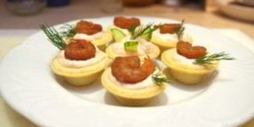 тарталетки с творожным сыром