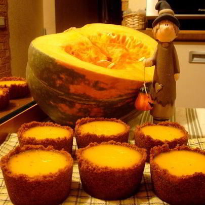 Тыквенные-имбирные тарталетки из домашнего печенья