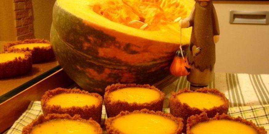 Рецепт тыквенные-имбирных тарталеток из домашнего печенья