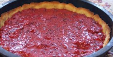 малиновый тарт со сливочной заливкой