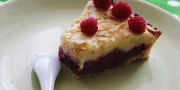 малиновый тарт со сливочной заливкой