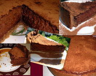 Миндальный тарт с брауни