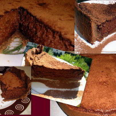 Миндальный тарт с брауни