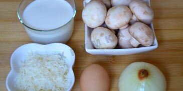 мини тарты с грибами и пармезаном