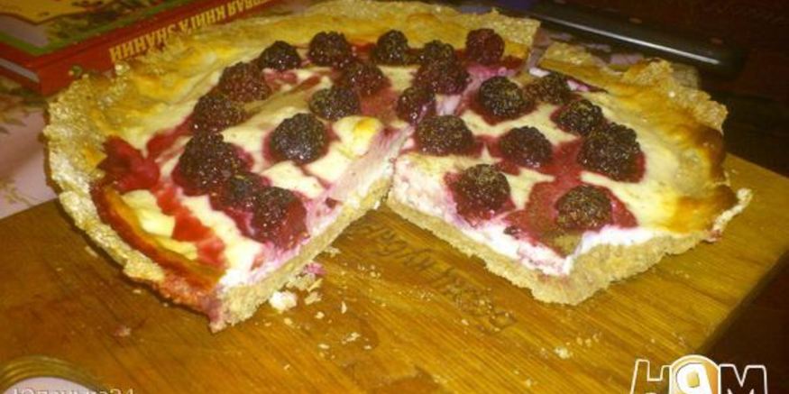 Рецепт овсяного тарта с ежевикой