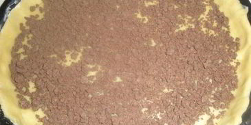 шоколадно-персиковый тарт