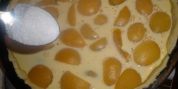 шоколадно-персиковый тарт