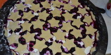 тарт с черникой звездное небо