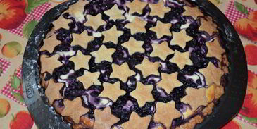 тарт с черникой звездное небо