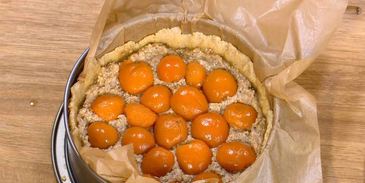 тарт с консервированными абрикосами