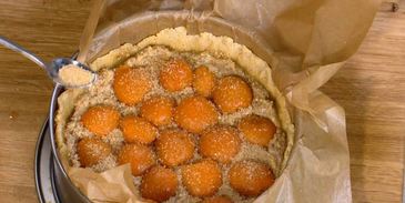 тарт с консервированными абрикосами