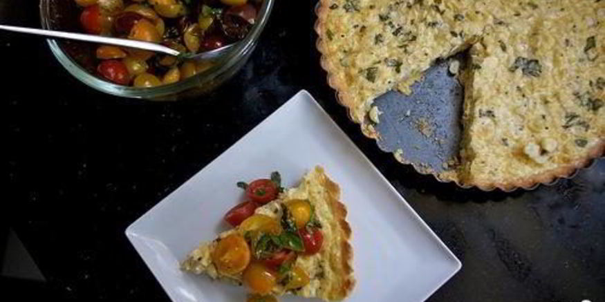 Рецепт тарта с кукурузой и базиликом