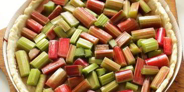 тарт с ревенем и миндальным кремом