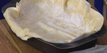 тарт с цукини, рисом и кедровыми орешками