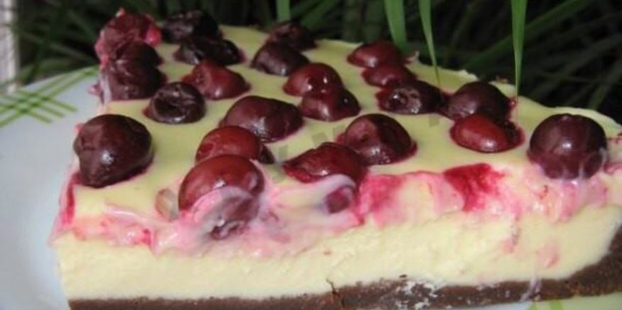 Рецепт тарта с творогом и вишней
