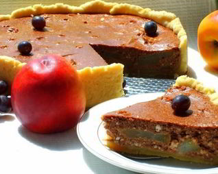 Тарт творожный Груши в шоколаде