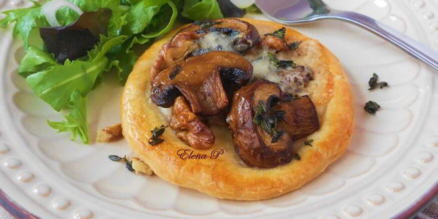 Рецепт тартов с грибами и грецкими орехами