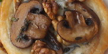 тарты с грибами и грецкими орехами