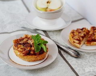 Французские тосты с яблоками