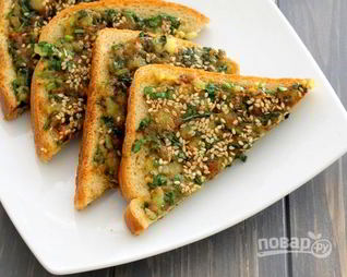 Тосты со шпинатом
