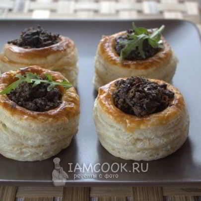 Волованы с грибами