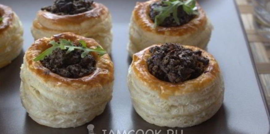 Рецепт волованов с грибами