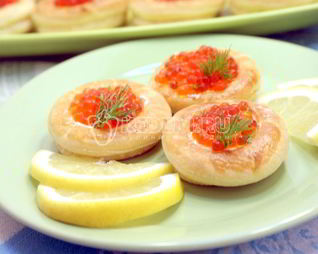 Волованы с икрой