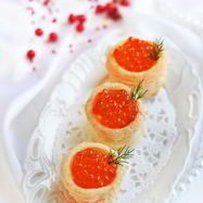 Рецепт Волованов с красной икрой