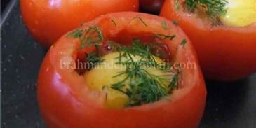 глазунья в помидоре