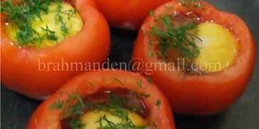 глазунья в помидоре