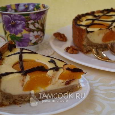 Торт Яичница с персиками и шоколадом